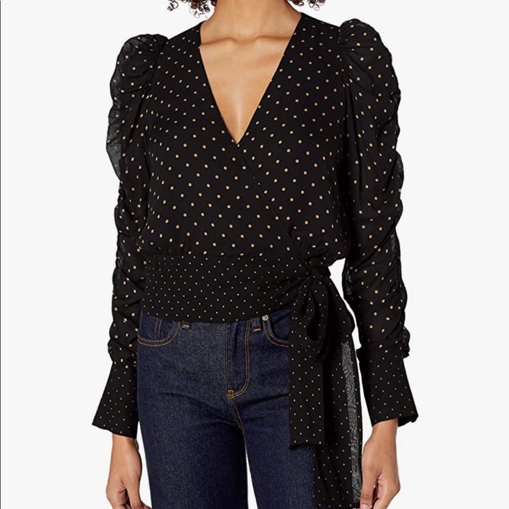 Bailey 44 wrap polka dot top